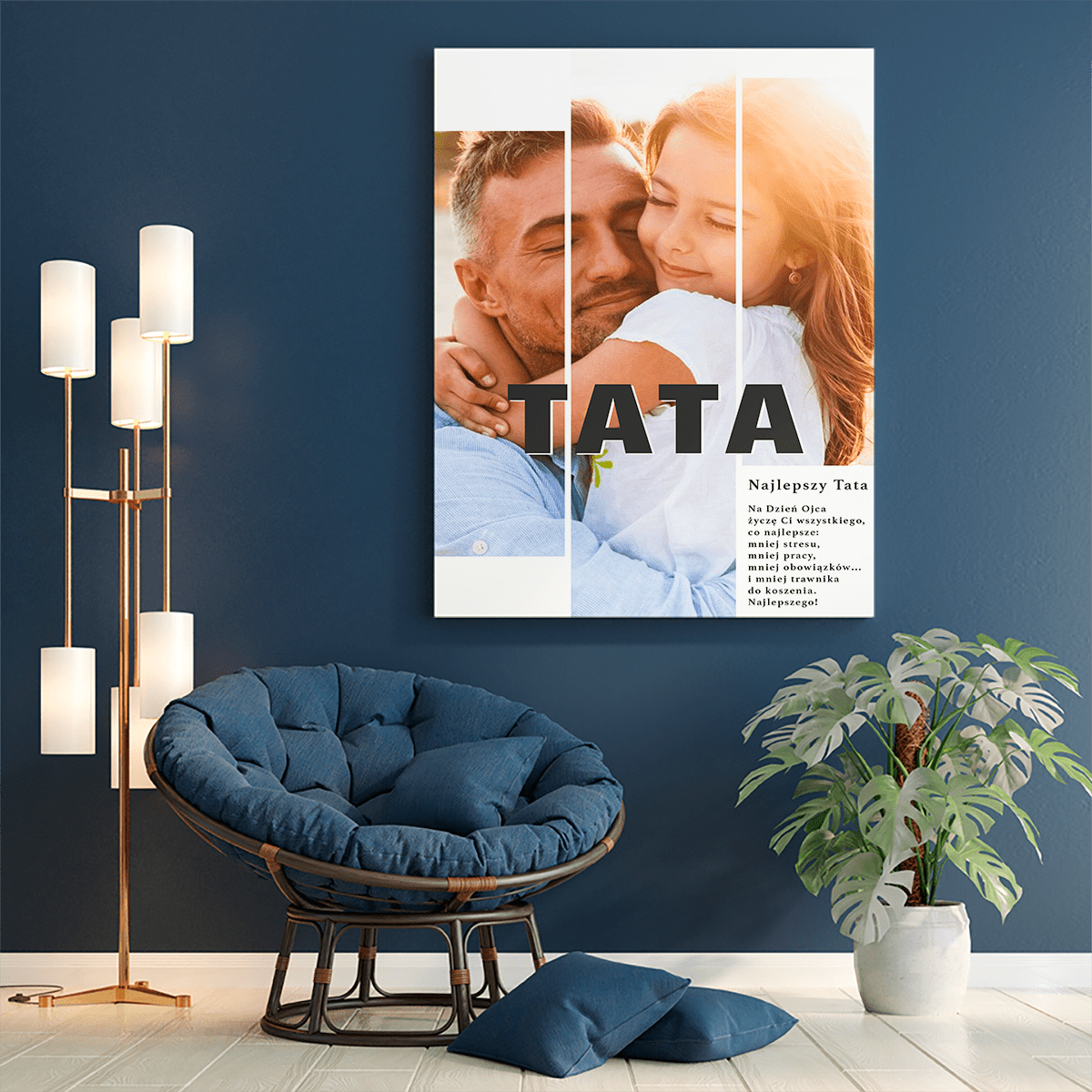 Dla najlepszego tatusia - druk na płótnie, spersonalizowany prezent dla taty - Adamell.pl
