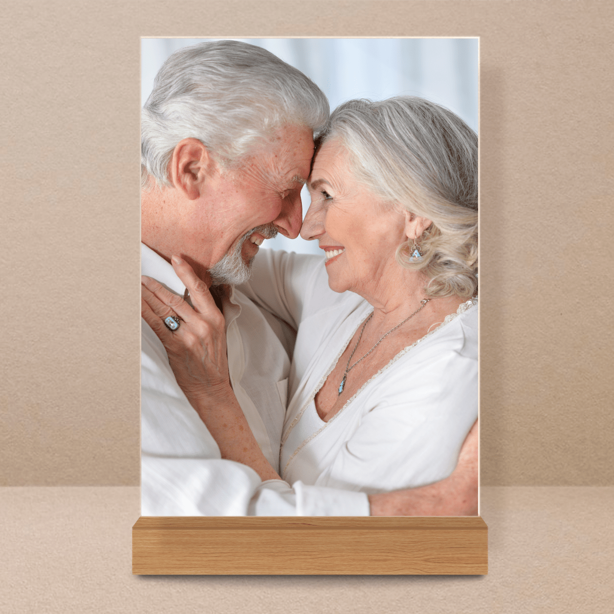 Dziadkowie zdjęcie bez napisu - Druk na szkle, spersonalizowany prezent - Adamell.pl