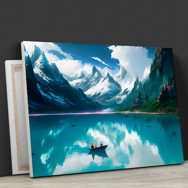 Pejzaż górski zdjęcie - druk na płótnie, prezent