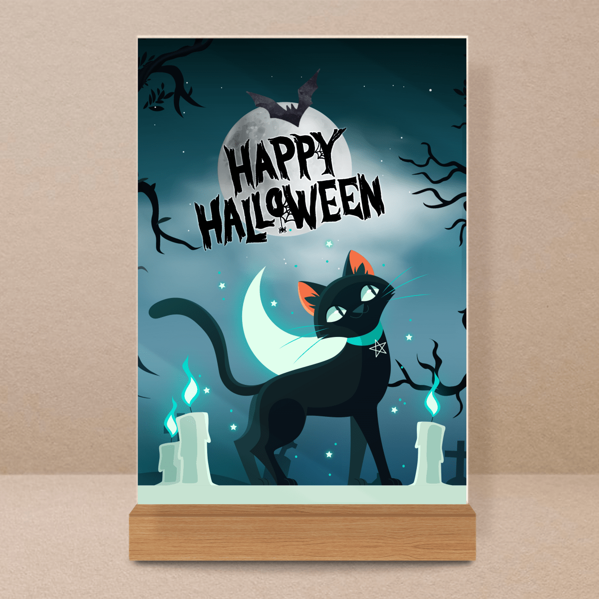 Grafika Happy Hallowen - Druk na szkle, spersonalizowany prezent dla przyjaciela - Adamell.pl