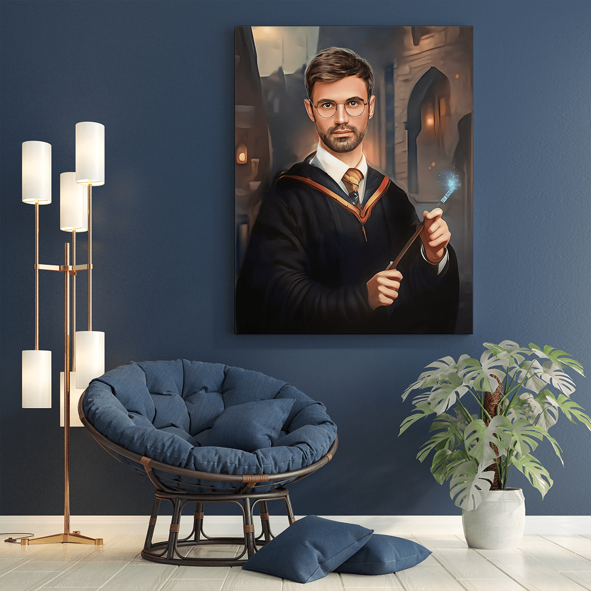 Harry Potter portret - druk na płótnie, spersonalizowany prezent dla niego - Adamell.pl