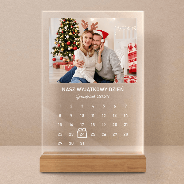 Kalendarz dla żony na święta - Druk na szkle, spersonalizowany prezent dla żony - Adamell.pl