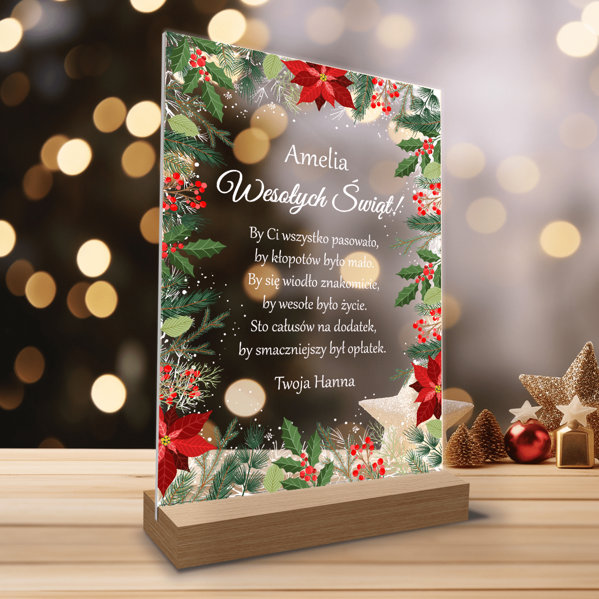 Kochanej siostrze - Druk na szkle, spersonalizowany prezent dla siostry - Adamell.pl