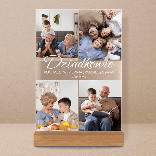 Kochani dziadkowie - Druk na szkle, spersonalizowany prezent dla dziadków - Adamell.pl - Wyjątkowe Prezenty