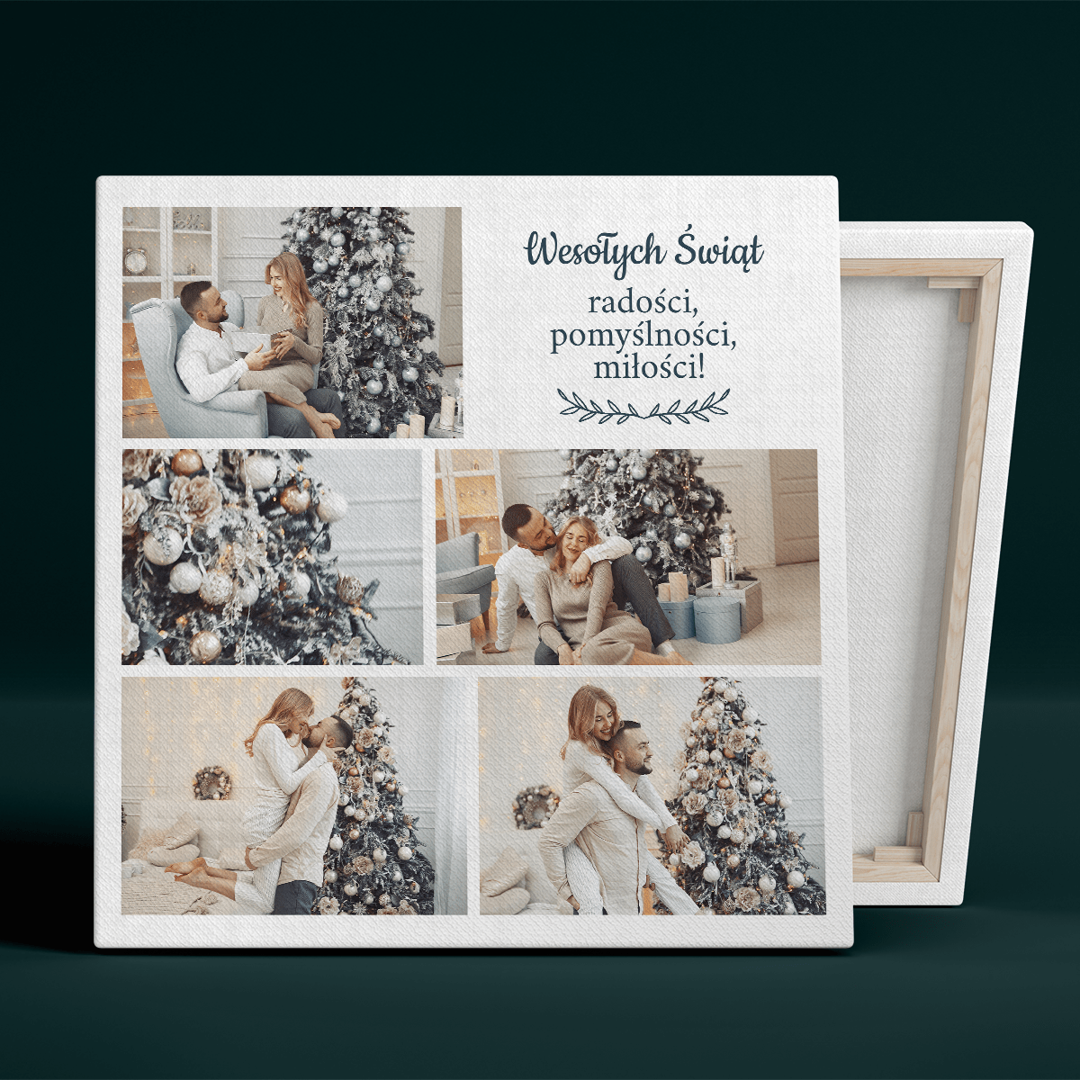 Kolaż w gwiazdkowym klimacie - druk na płótnie, spersonalizowany prezent dla pary - Adamell.pl