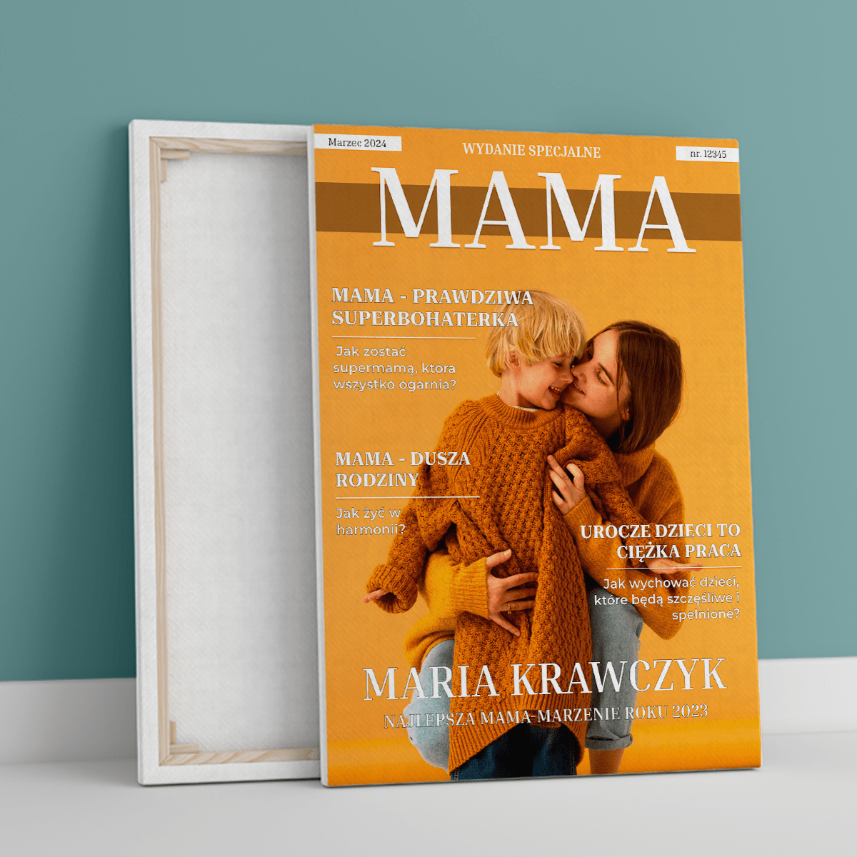 Magazyn Mama - druk na płótnie, spersonalizowany prezent dla mamy - Adamell.pl