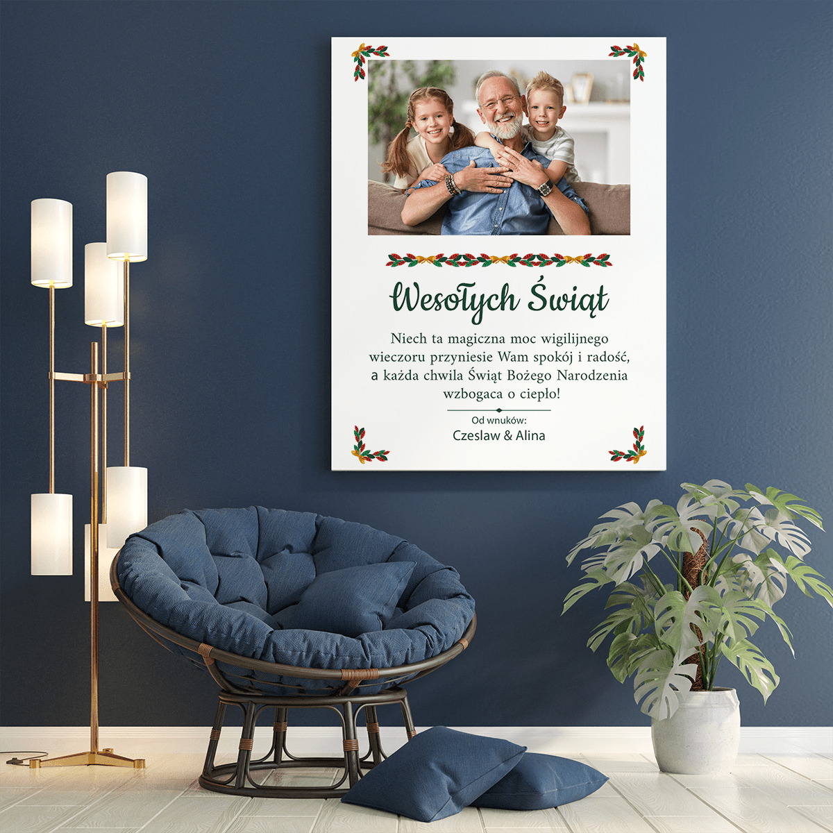 Magiczna Gwiazdka - druk na płótnie, spersonalizowany prezent dla dziadka - Adamell.pl