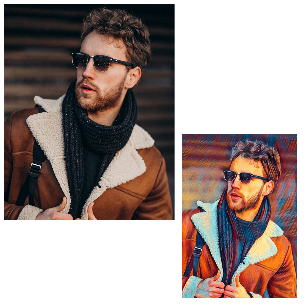 Mężczyzna portret olejny - druk na płótnie, spersonalizowany prezent dla chłopaka - Adamell.pl