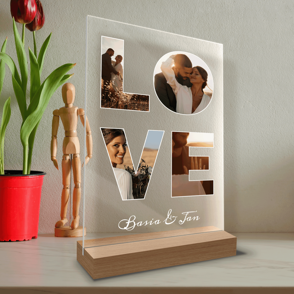 Miłość - Druk na szkle, spersonalizowany prezent - Adamell.pl - Wyjątkowe Prezenty