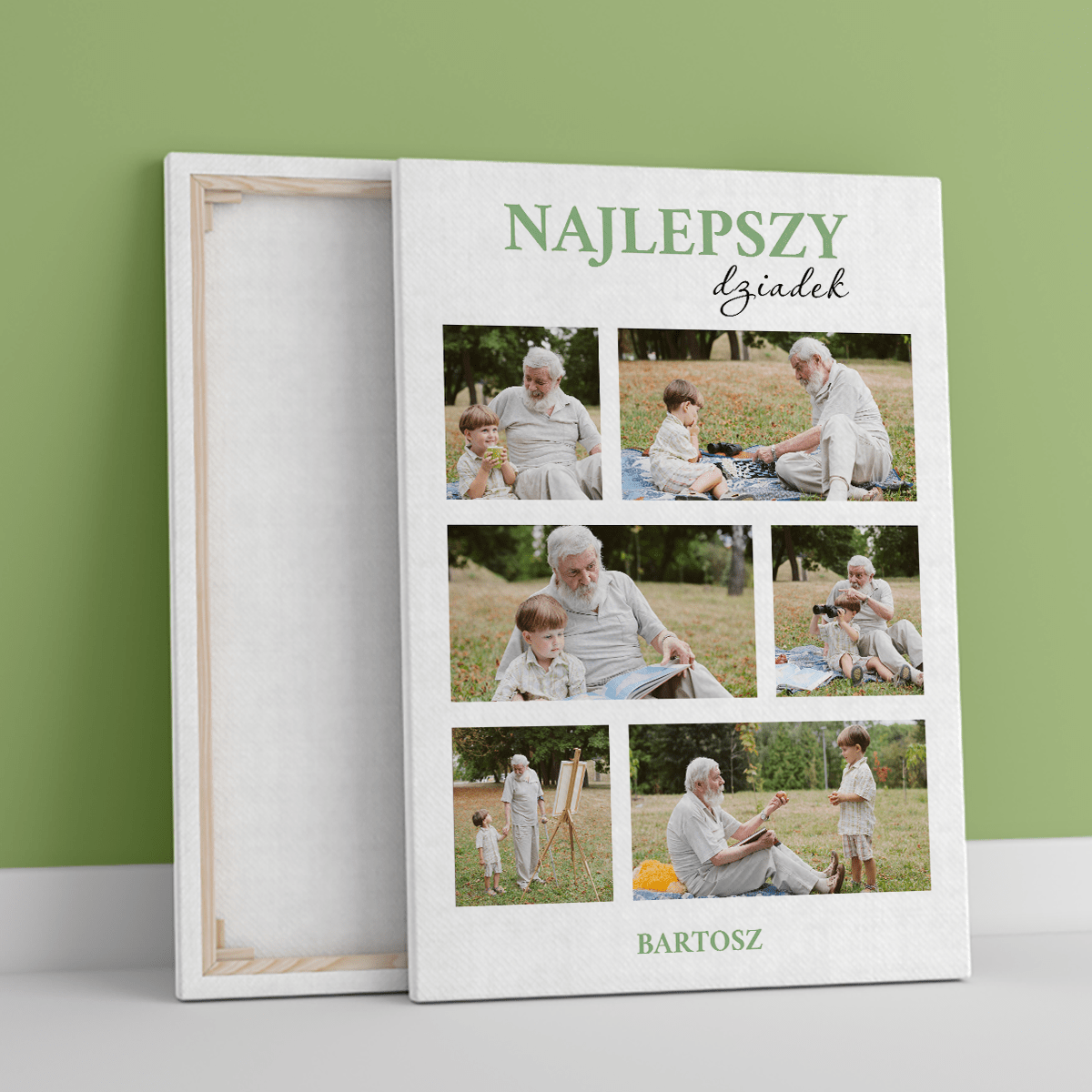 Mój najlepszy dziadek - druk na płótnie, spersonalizowany prezent dla dziadka - Adamell.pl