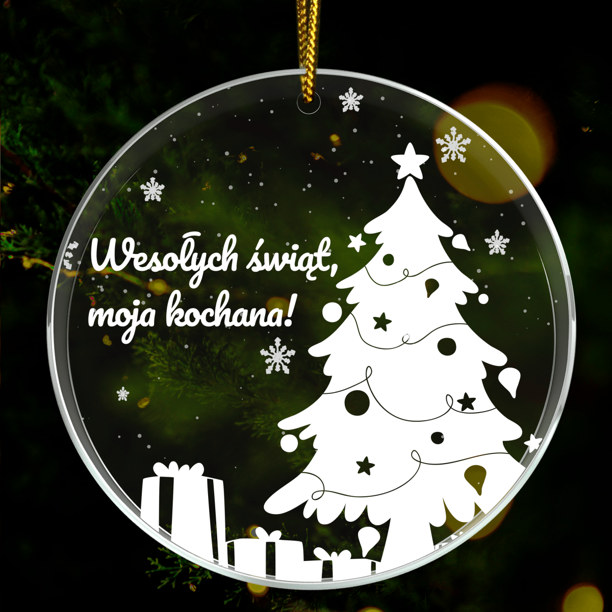 Moja kochana - bombka choinkowa, spersonalizowany prezent dla niej - Adamell.pl