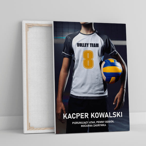 Najlepszy zawodnik - druk na płótnie, spersonalizowany prezent dla niego - Adamell.pl