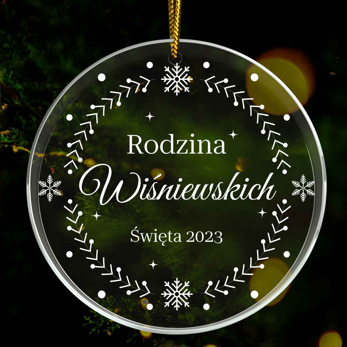 Nasza rodzina - bombka choinkowa, spersonalizowany prezent dla rodziców - Adamell.pl