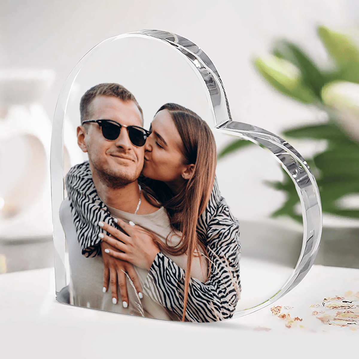 Nasze wspólne serce - Szklane serce, spersonalizowany prezent dla niej - Adamell.pl