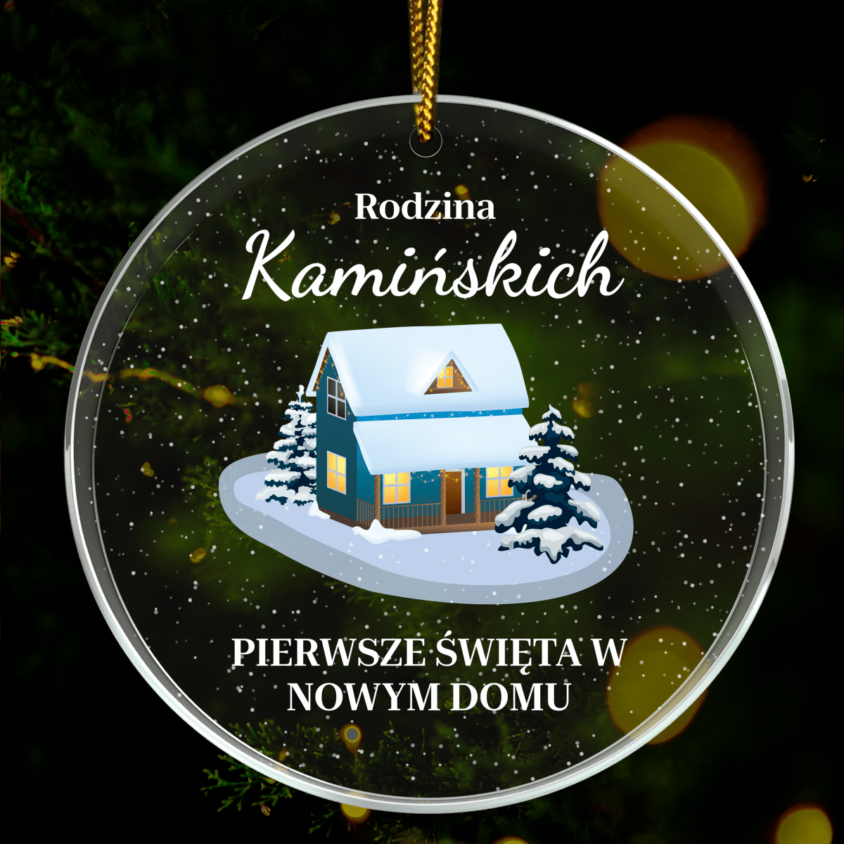 Nowy dom - bombka choinkowa, spersonalizowany prezent dla rodziców - Adamell.pl