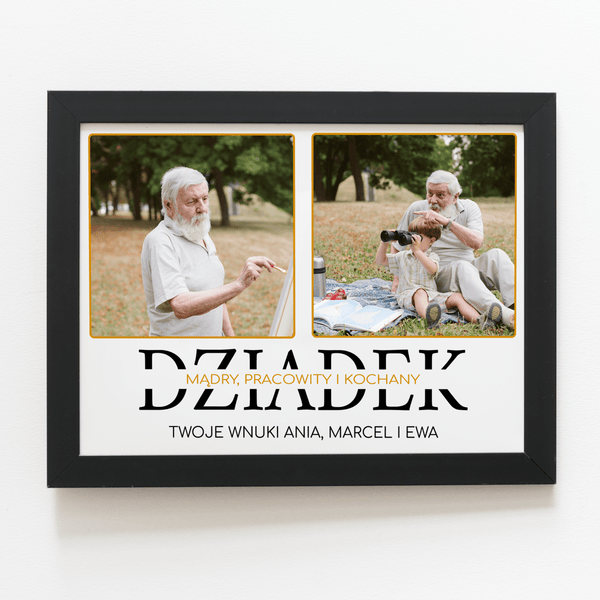 Od kochających wnuków - Druk na szkle, spersonalizowany prezent dla dziadka - Adamell.pl