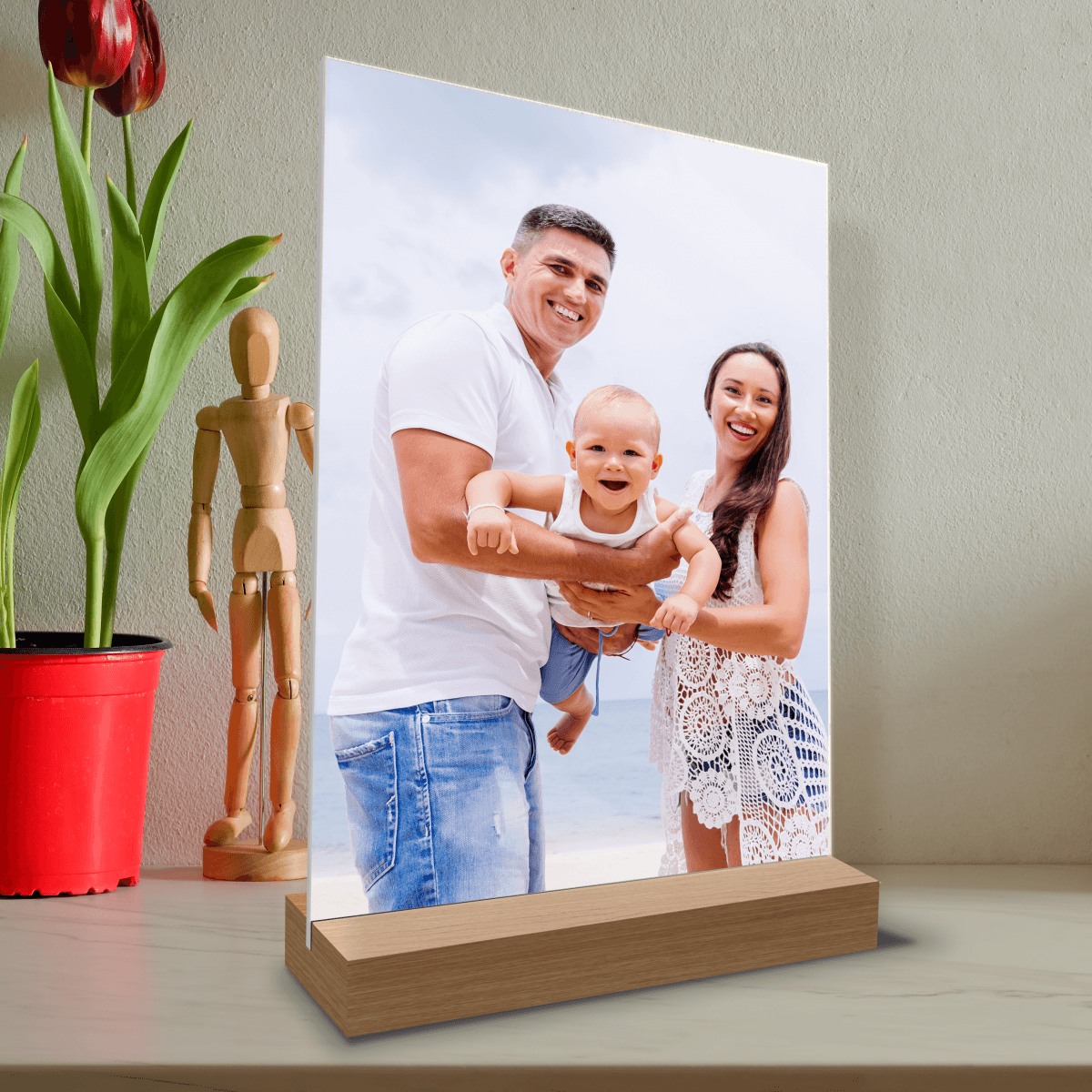 Pionowe zdjęcie rodzina - Druk na szkle, spersonalizowany prezent - Adamell.pl - Wyjątkowe Prezenty