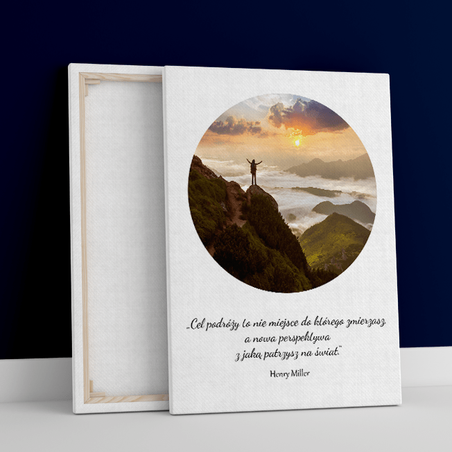 Podróż - druk na płótnie, spersonalizowany prezent - Adamell.pl