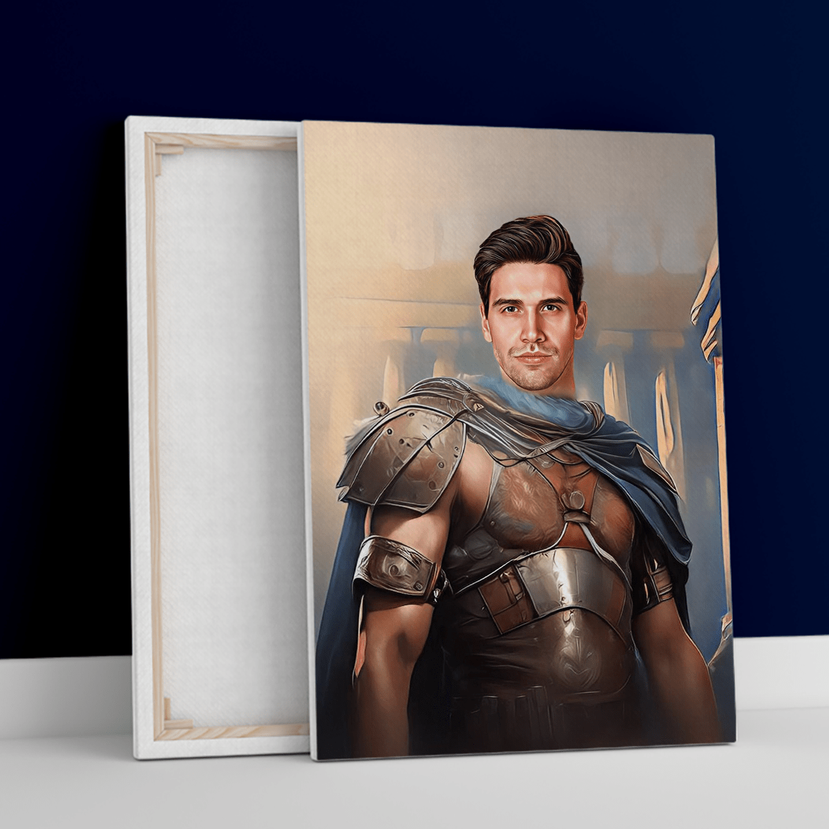 Portret gladiatora - druk na płótnie, spersonalizowany prezent dla niego - Adamell.pl