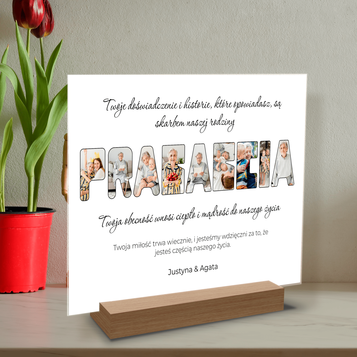 Prababcia - Druk na szkle, spersonalizowany prezent dla prababci - Adamell.pl