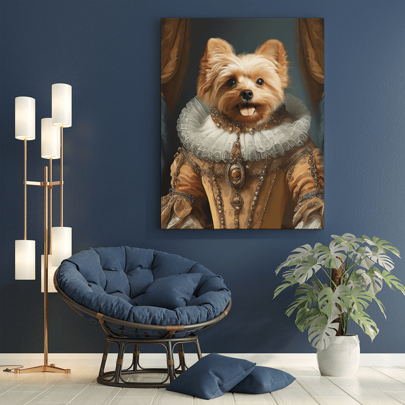 Psia księżniczka - druk na płótnie, spersonalizowany prezent dla właściciela psa - Adamell.pl