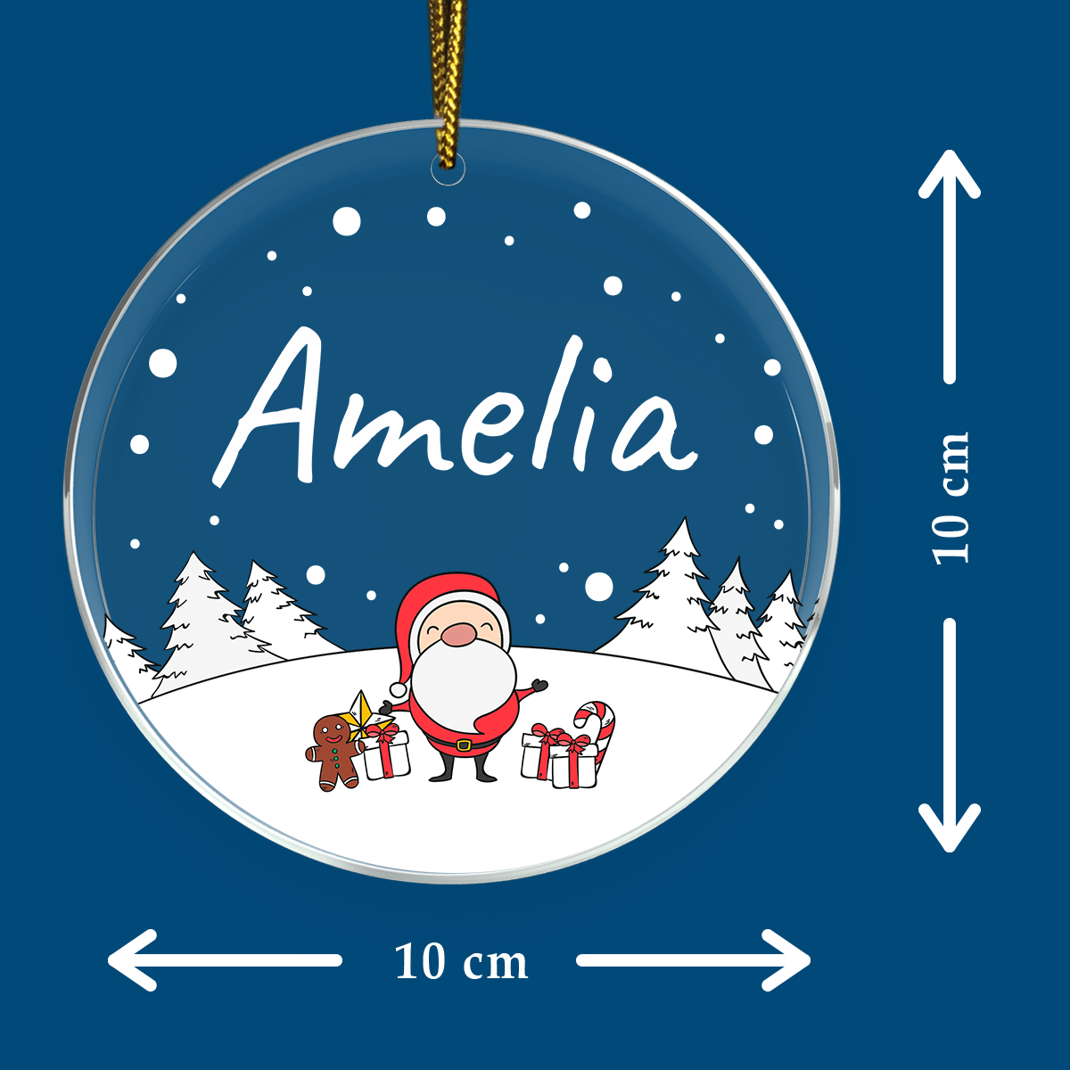 Święty Mikołaj - bombka choinkowa, spersonalizowany prezent dla dziewczyny - Adamell.pl