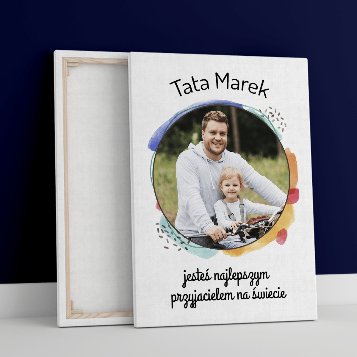 Tata jest najlepszy! - druk na płótnie, spersonalizowany prezent dla taty - Adamell.pl