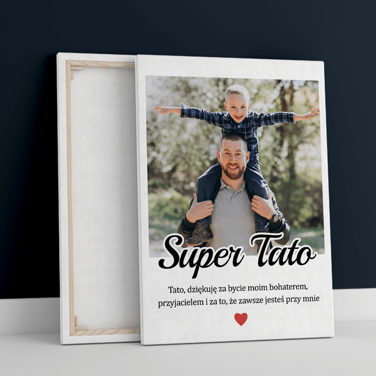 Tato bohater - druk na płótnie, spersonalizowany prezent dla taty - Adamell.pl