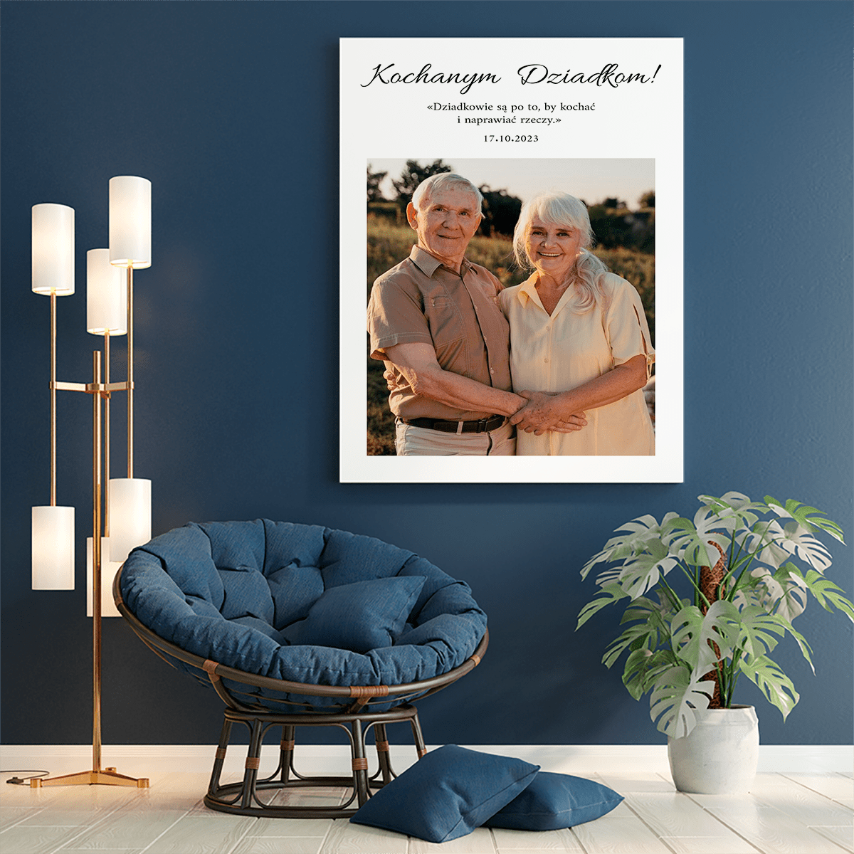 Ukochanym dziadkom - druk na płótnie, spersonalizowany prezent dla dziadków - Adamell.pl