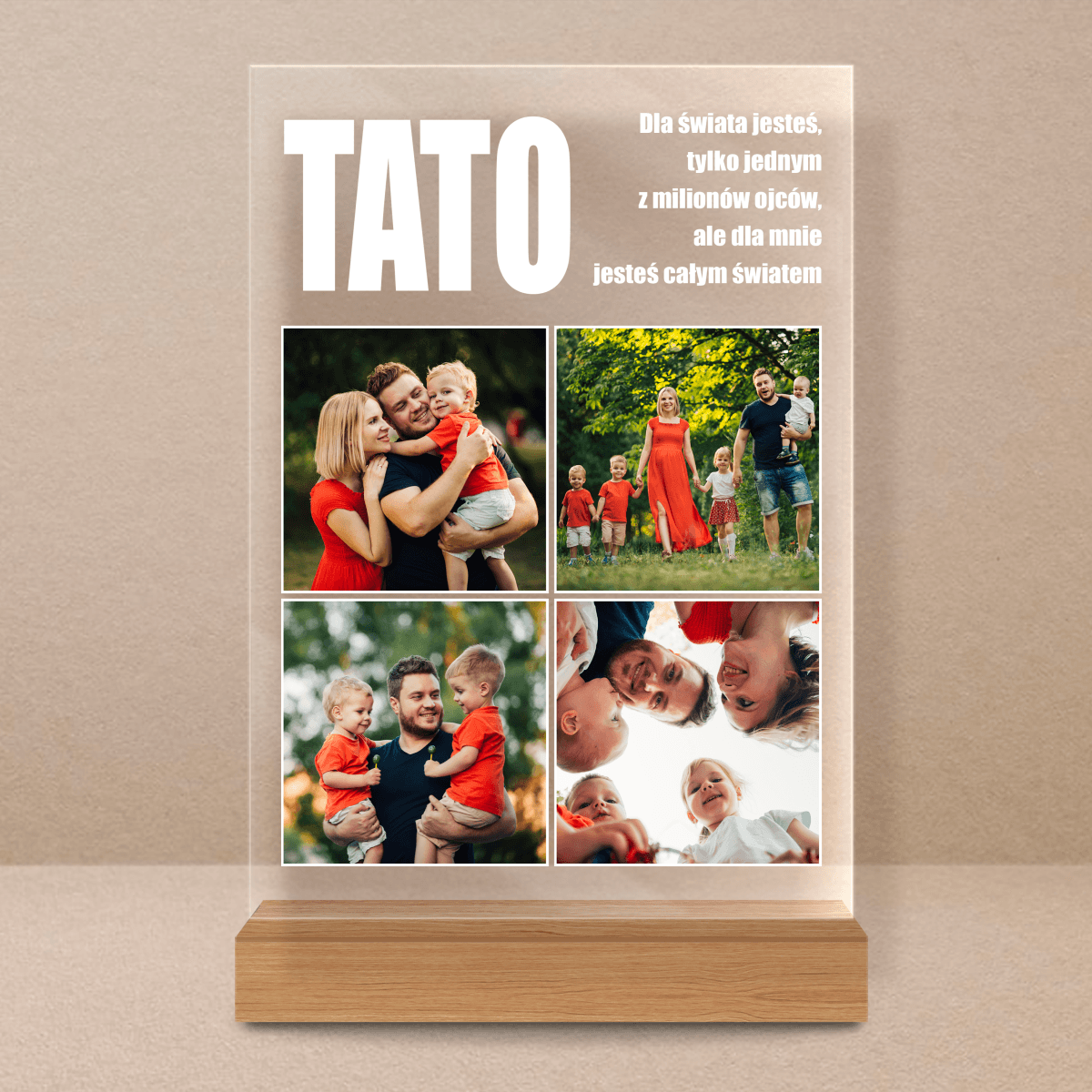 Wyjątkowy tata - Druk na szkle, spersonalizowany prezent dla taty - Adamell.pl - Wyjątkowe Prezenty