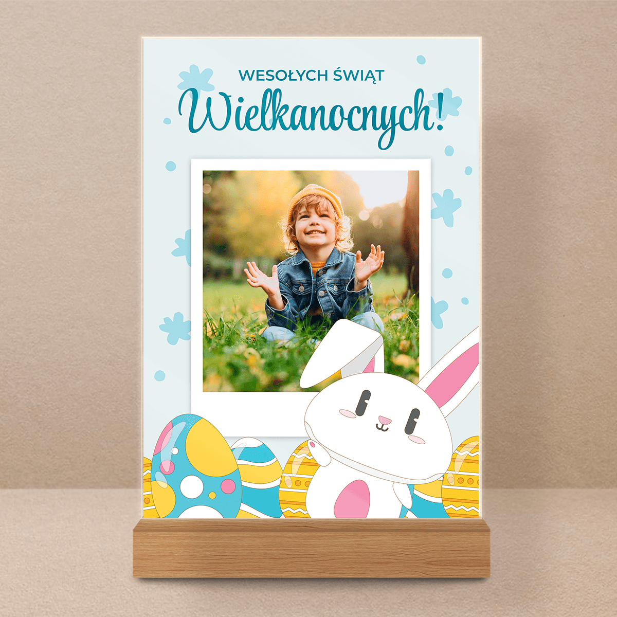 Zdjęcie wielkanocne - Druk na szkle, spersonalizowany prezent dla dziecka - Adamell.pl