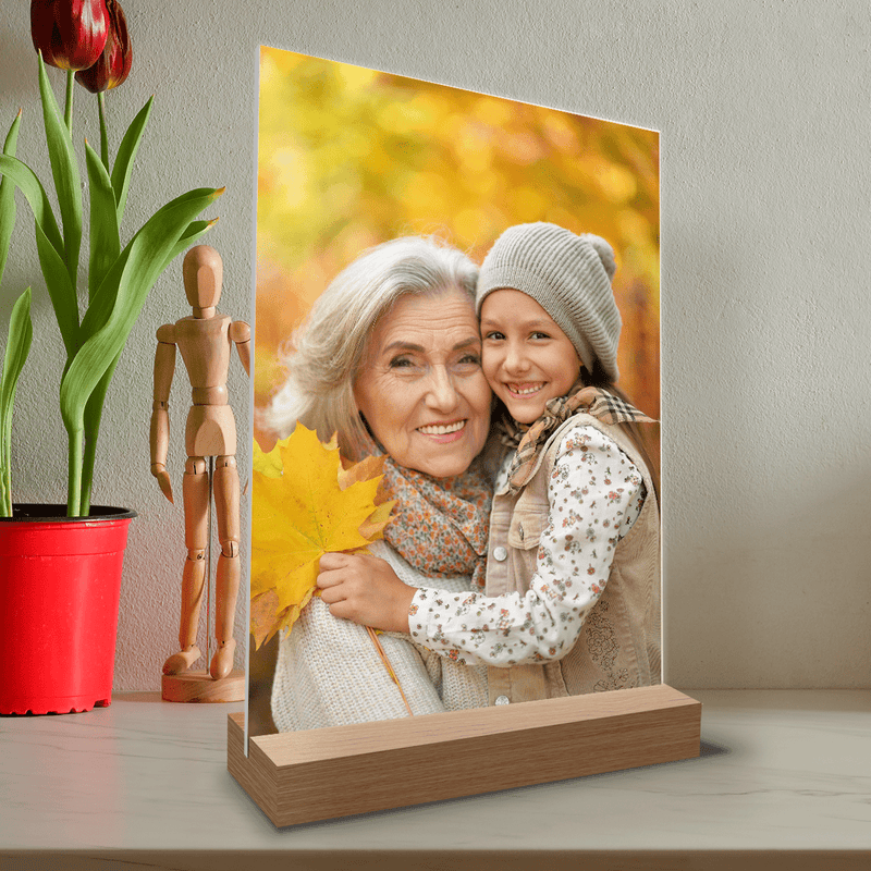 Zdjęcie z babcią - Druk na szkle, spersonalizowany prezent dla babci - Adamell.pl