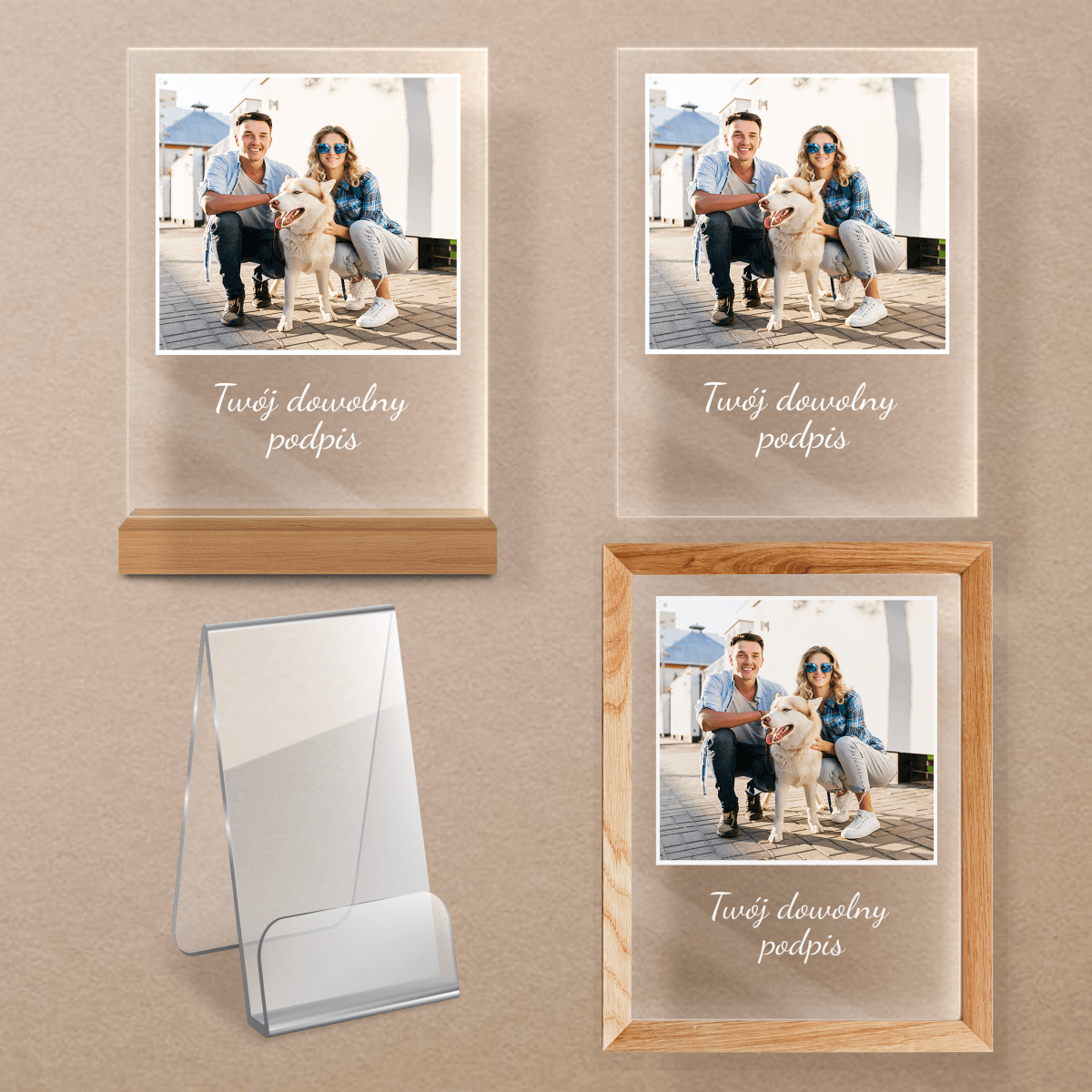 Zdjęcie z dowolnym podpisem - Druk na szkle, spersonalizowany prezent - Adamell.pl - Wyjątkowe Prezenty