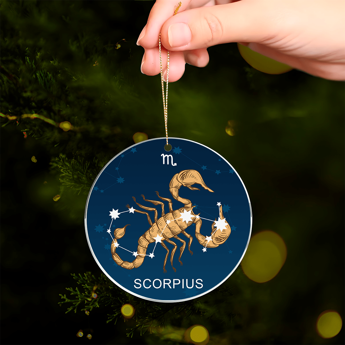 Zodiak skorpion - bombka choinkowa, spersonalizowany prezent dla niej - Adamell.pl