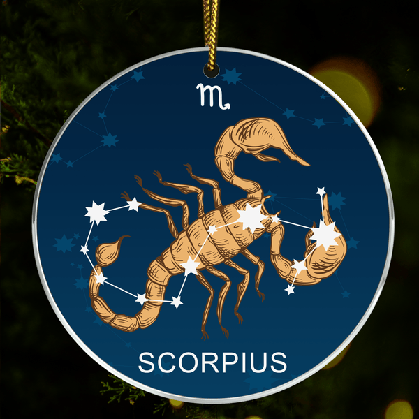 Zodiak skorpion - bombka choinkowa, spersonalizowany prezent dla niej - Adamell.pl