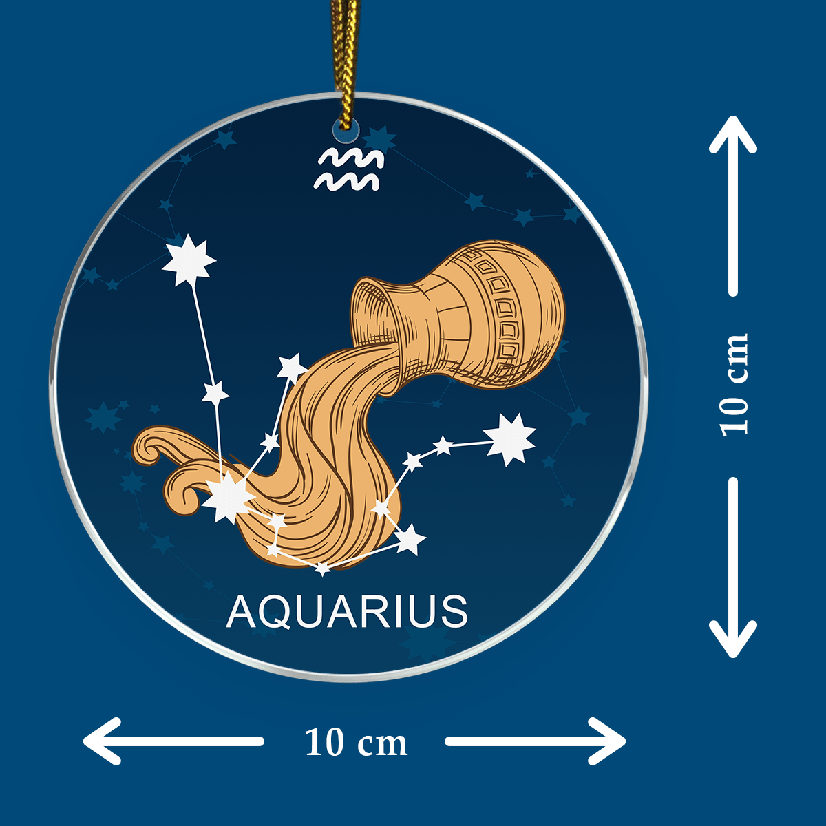 Zodiak wodnik - bombka choinkowa, spersonalizowany prezent dla mamy - Adamell.pl