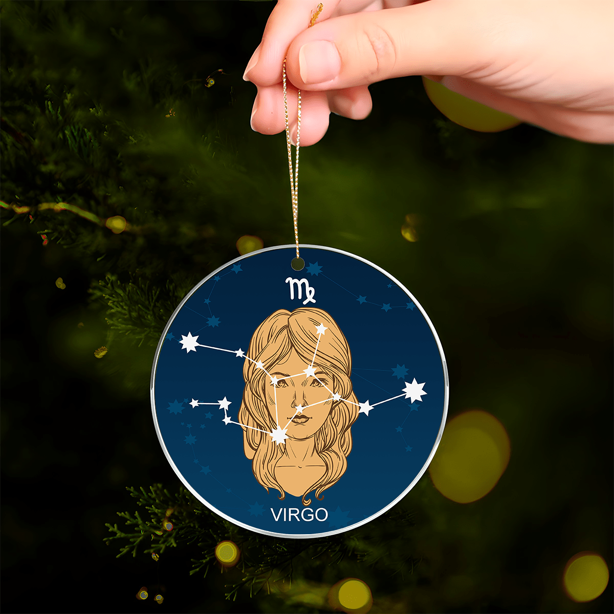 Zodiakalna panna - bombka choinkowa, spersonalizowany prezent dla brata - Adamell.pl
