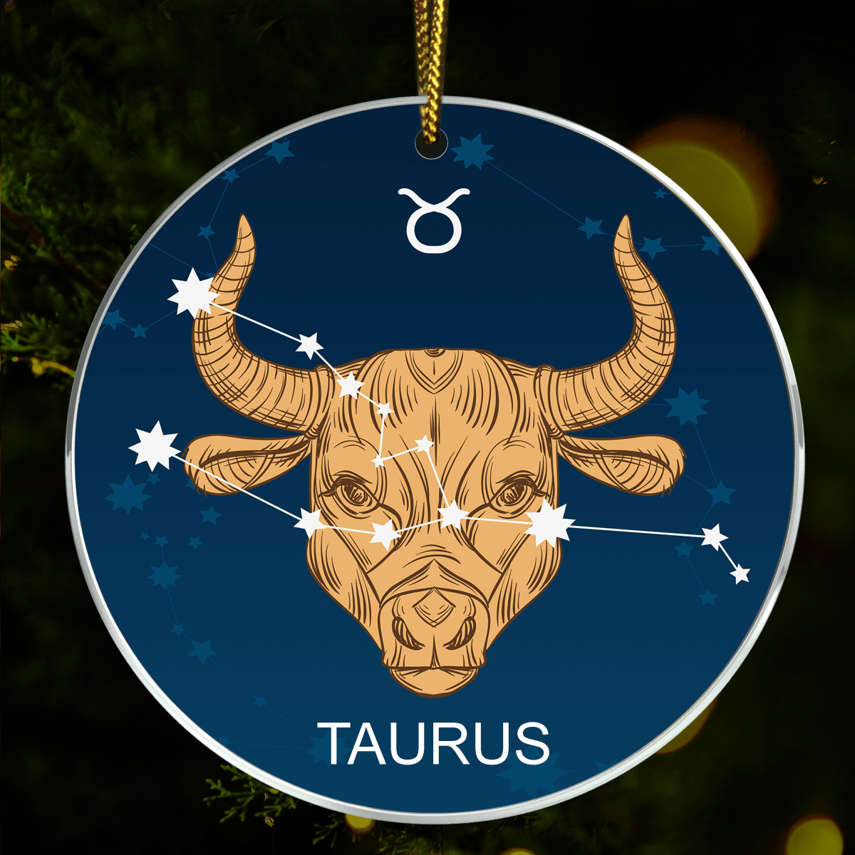 Zodiakalny byk - bombka choinkowa, spersonalizowany prezent dla chłopaka - Adamell.pl