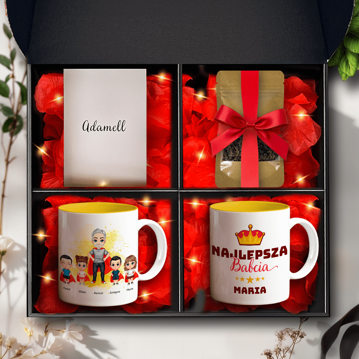 BOX 2xKubek + herbata - Adamell.pl