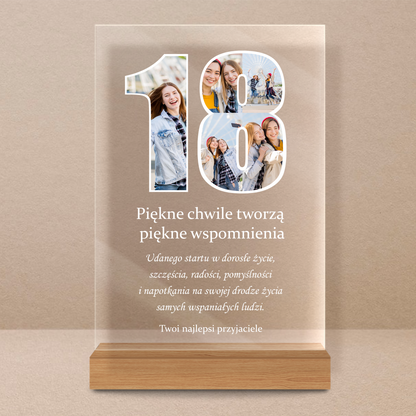 18 urodziny - Druk na szkle, spersonalizowany prezent - Adamell.pl - Wyjątkowe Prezenty