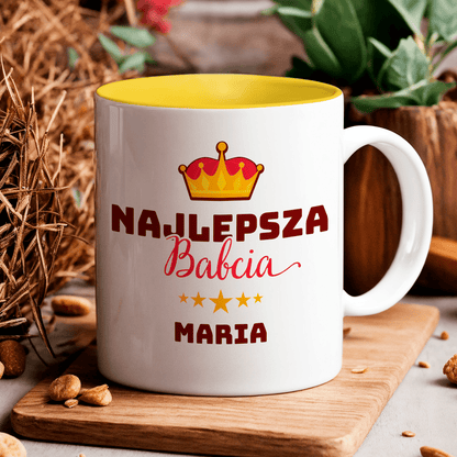 2 x Kubek SUPER DZIADKOWIE + herbata - zestaw prezentowy Box 3 w 1, spersonalizowany prezent dla dziadków - Adamell.pl