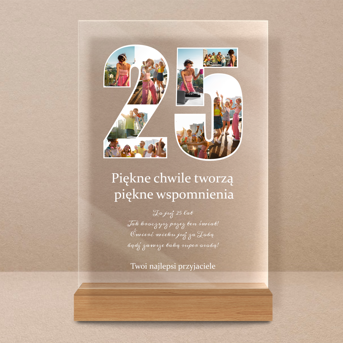 25 urodziny - Druk na szkle, spersonalizowany prezent - Adamell.pl - Wyjątkowe Prezenty