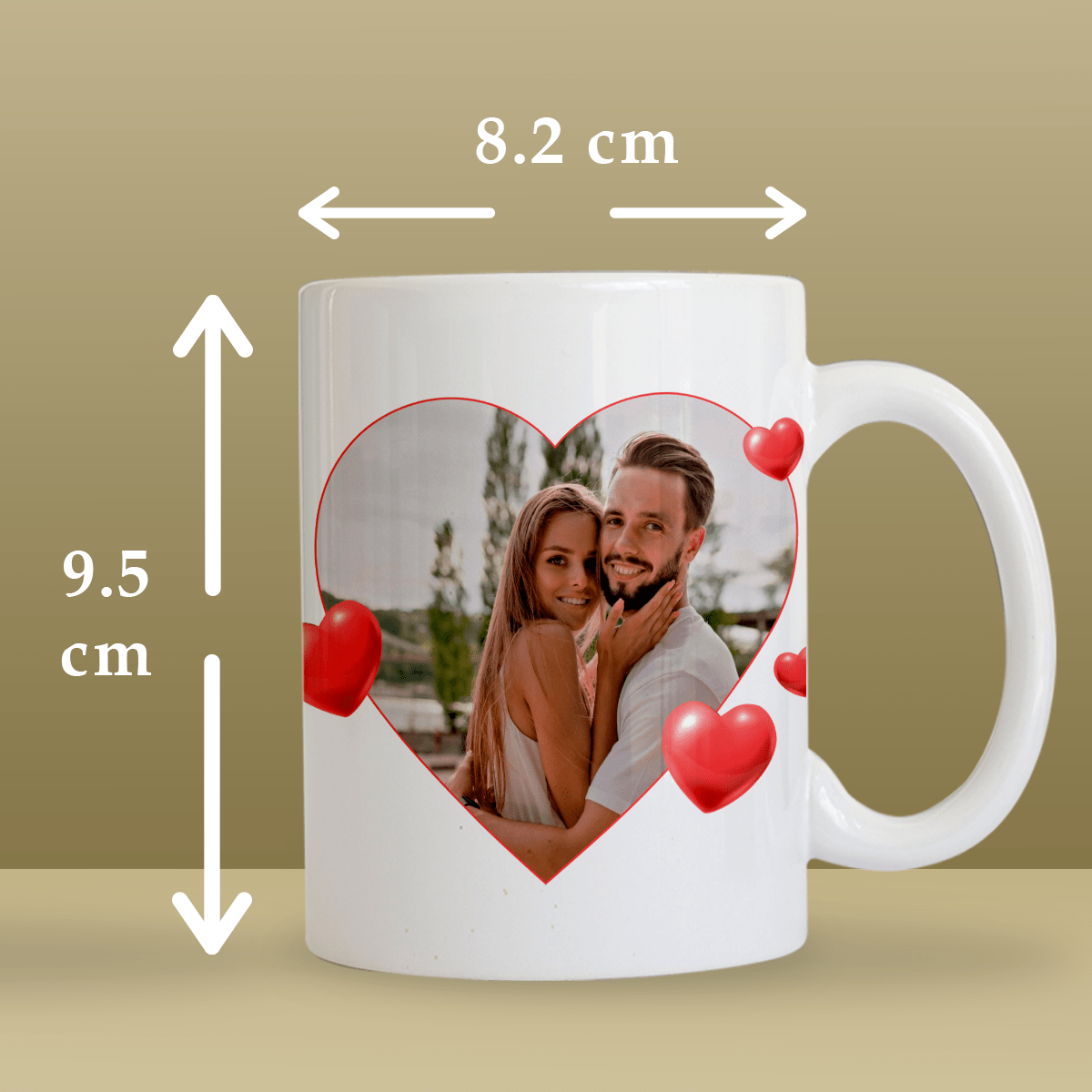 2x kubek z nadrukiem KOCHAM CIĘ + wisiorek box 3 w 1 - zestaw prezentowy, spersonalizowany prezent dla pary - Adamell.pl