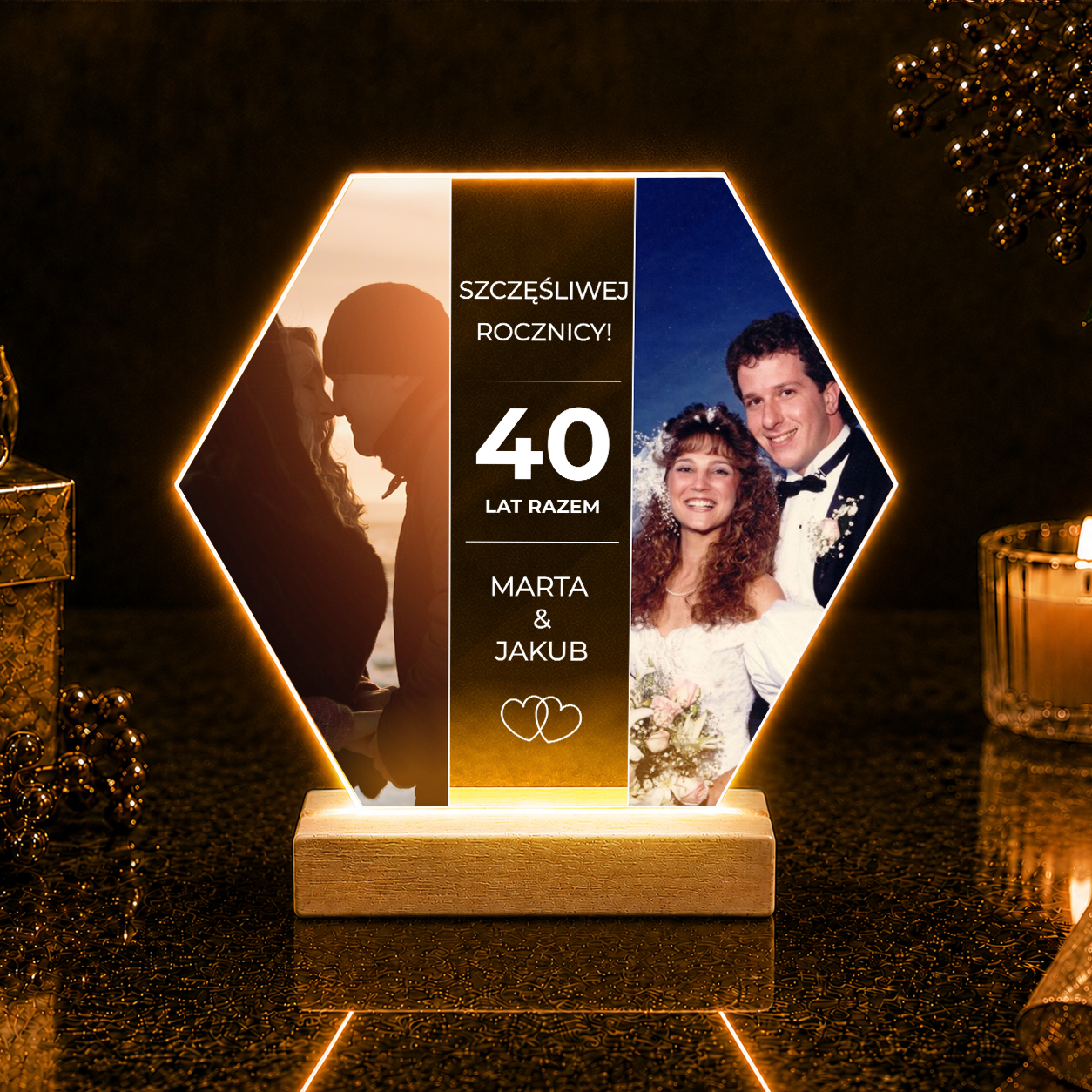 Najważniejsza dla nas data - Druk na szkle, spersonalizowany prezent dla pary