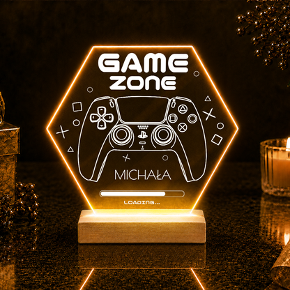 Game zone - Druk na szkle, spersonalizowany prezent dla niego