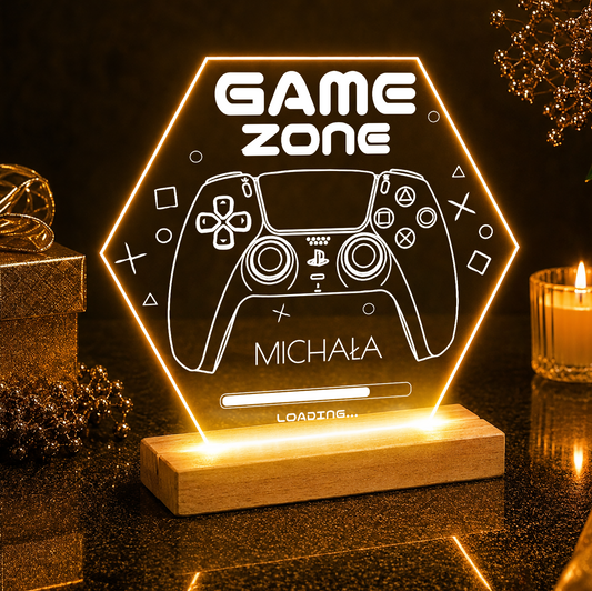 Game zone - Druk na szkle, spersonalizowany prezent dla niego