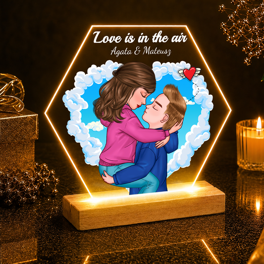 Love is in the air Clipart - Druk na szkle, spersonalizowany prezent dla niego