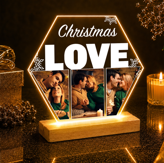 Christmas LOVE - Druk na szkle, spersonalizowany prezent dla żony