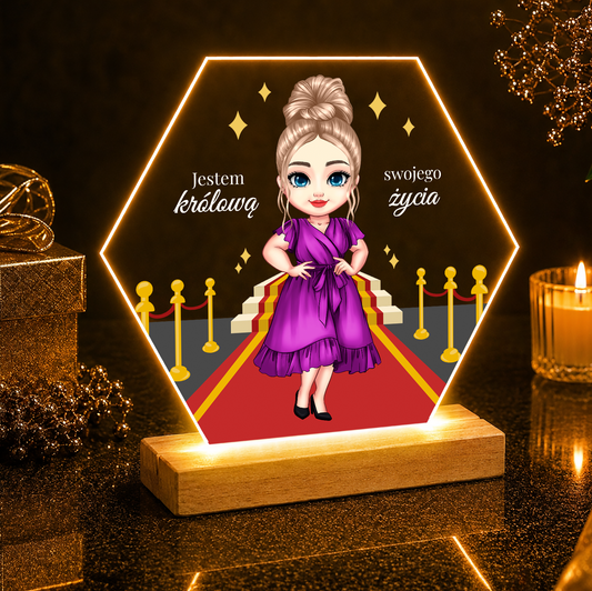 Królowa życia Clipart - Druk na szkle, spersonalizowany prezent dla niej