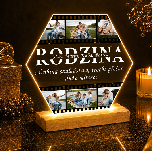 Dużo rodzinnej miłości - Druk na szkle, spersonalizowany prezent dla rodziny